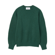 Knitted Shaggy Dog Wool 100% Round Knit Dark Green