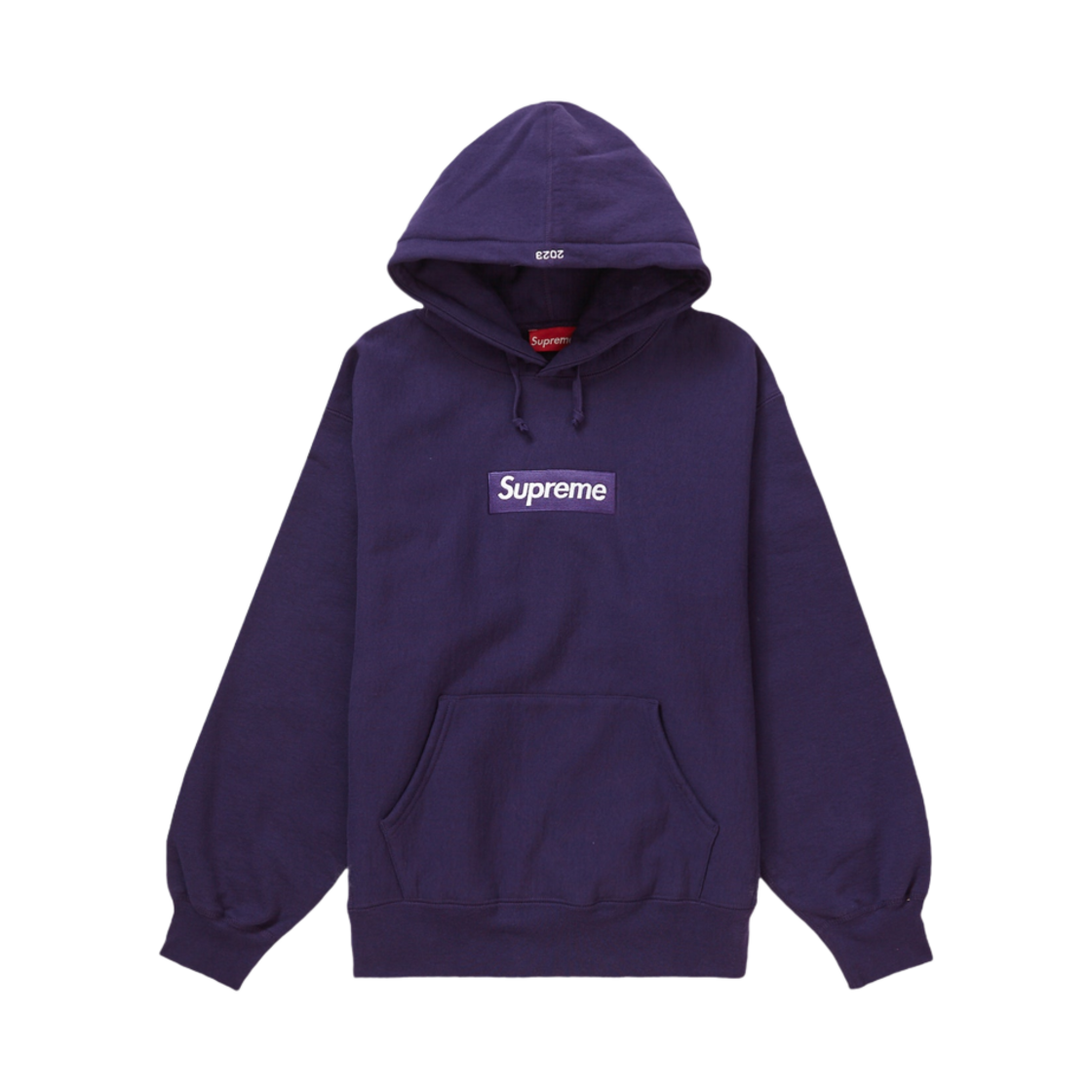 슈프림 박스로고 후드 스웨트셔츠 다크 퍼플 - 23FW