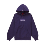 Supreme Box Logo Hooded Sweatshirt Dark Purple - 23FW