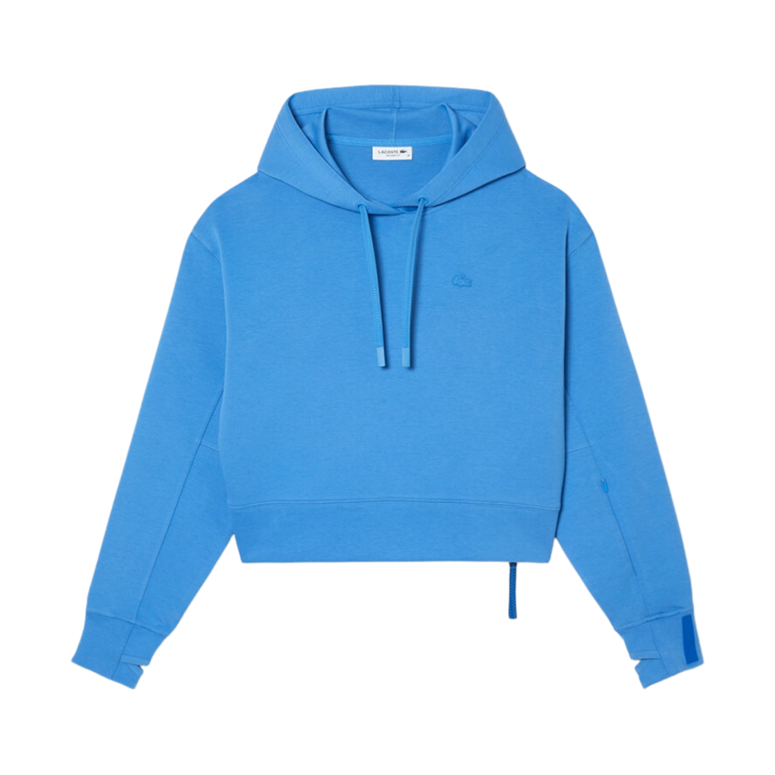 (W) 라코스테 사이드 집 디테일 후드 스웨트셔츠 블루
