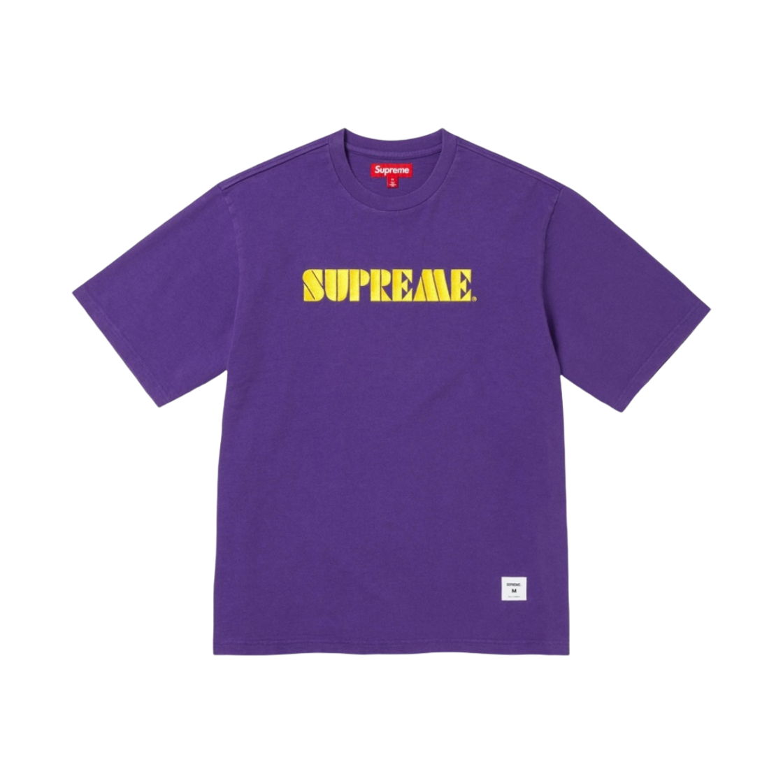 슈프림 스텐실 자수 숏슬리브 탑 퍼플 - 24SS