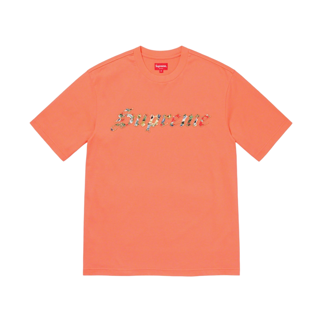 슈프림 플로랄 아플리케 숏슬리브 탑 코랄 - 21SS(Supreme Floral Applique S/S Top Coral - 21SS) - 1