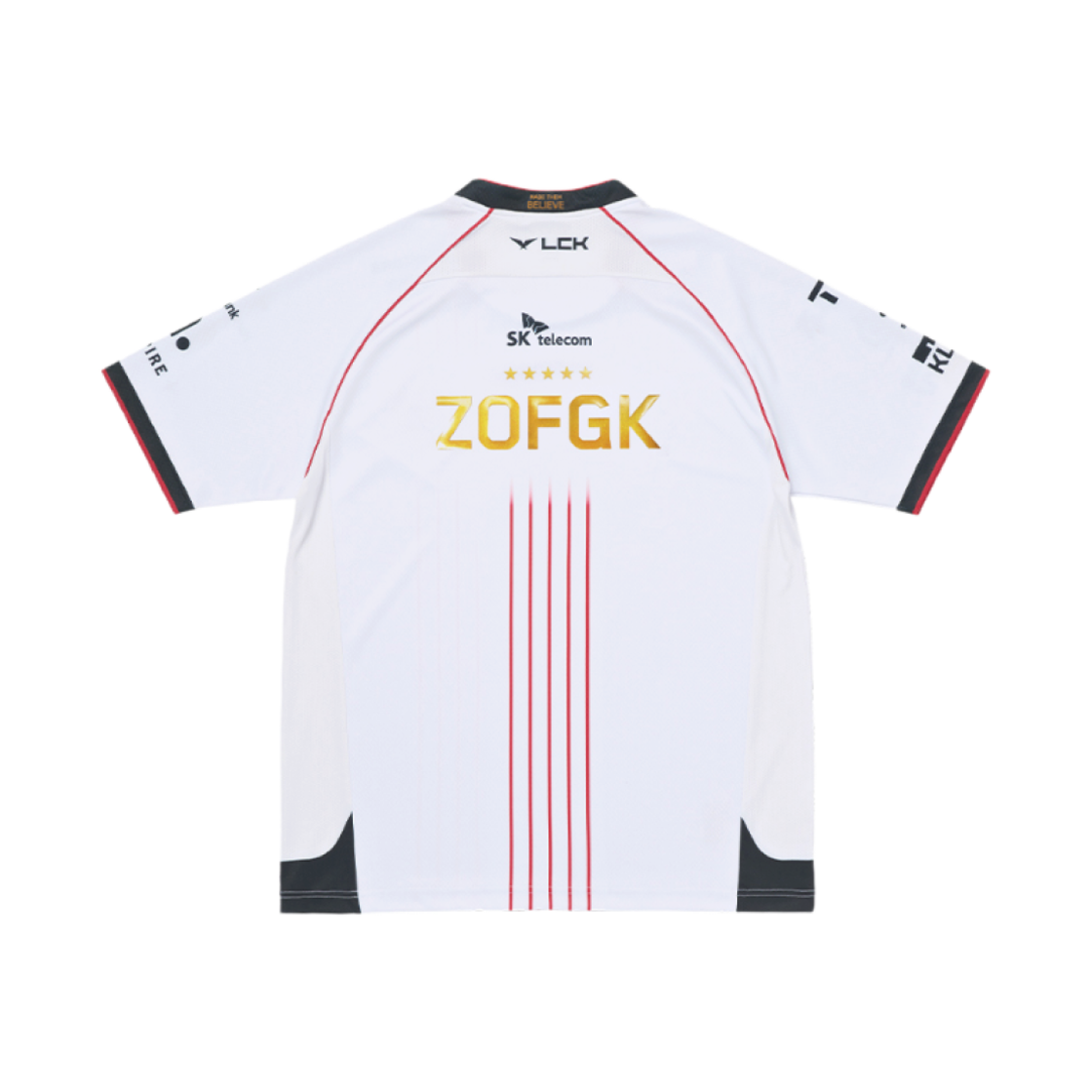 티원 2024 유니폼 월드 챔피언십 저지 화이트 (마킹 버전)(T1 2024 Uniform World Champions Jersey White (Marking Ver.))