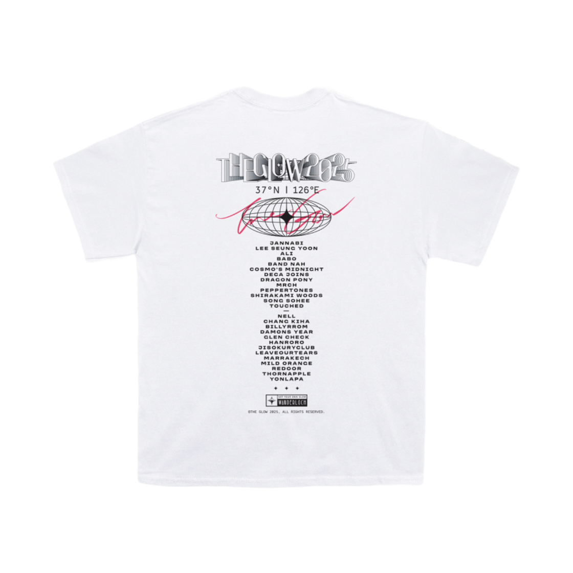 THE GLOW 2025 라인업 티셔츠 : Layered(THE GLOW 2025 Lineup T-Shirts : Layered)