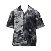Jordan Essential Print Camp Top Sail Black