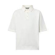 Louis Vuitton Embroidered Short Sleeved Cotton Blend Polo Shirt White