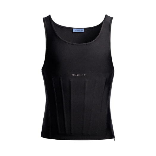 H&M x Mugler Corset Waist Tank Top Black