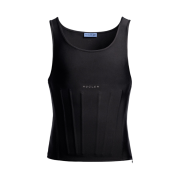 H&M x Mugler Corset Waist Tank Top Black