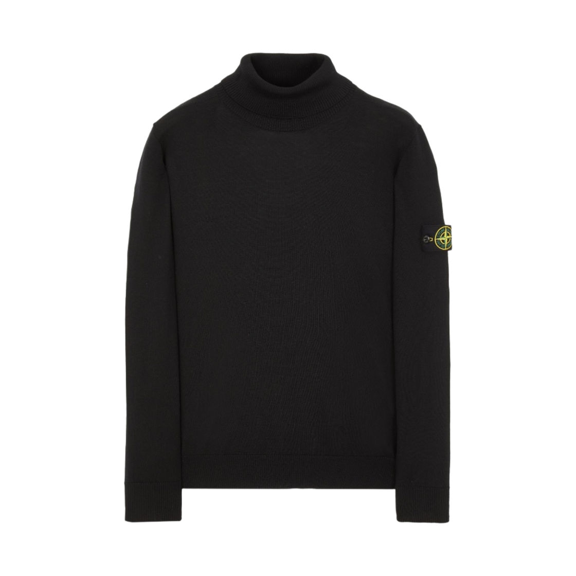 스톤 아일랜드 525C4 퓨어 라이트 울 폴로 넥 니트 블랙 - 22FW(Stone Island 525C4 Pure Light Wool Polo Neck knit Black - 22FW)