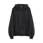 Polyteru Human Index Human Loosed Zip Hoodie Washed Black