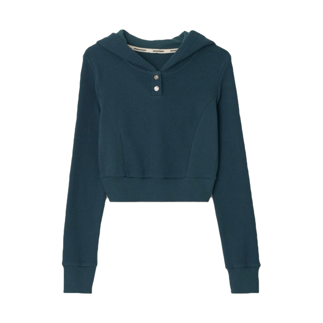 100070200033 Answerisyes Rhea Crop Hoodie Sherpa blue