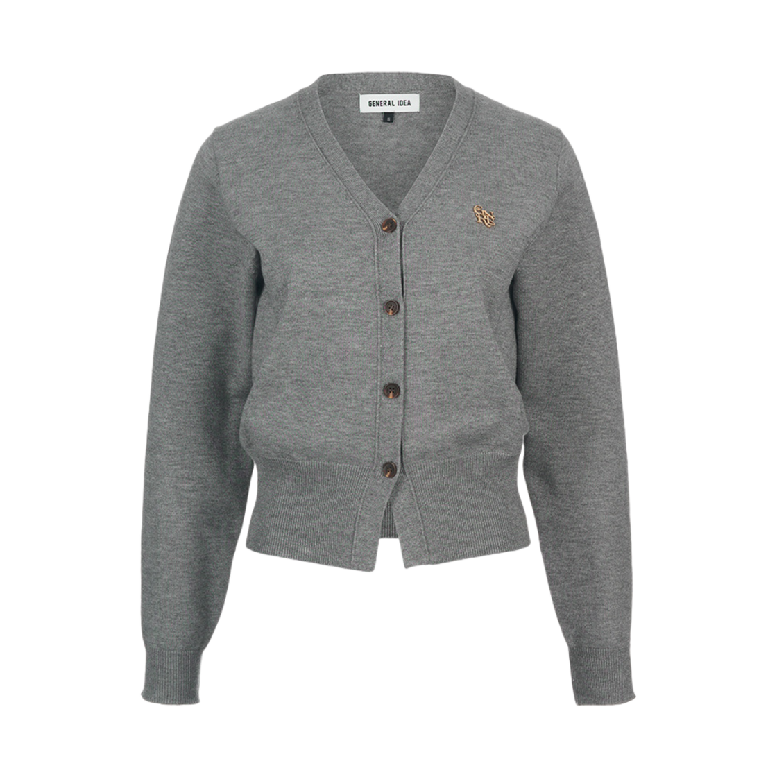 제너럴아이디어 우먼 GNRL 에센셜 가디건 그레이(General Idea woman GNRL essential cardigan grey) - 1