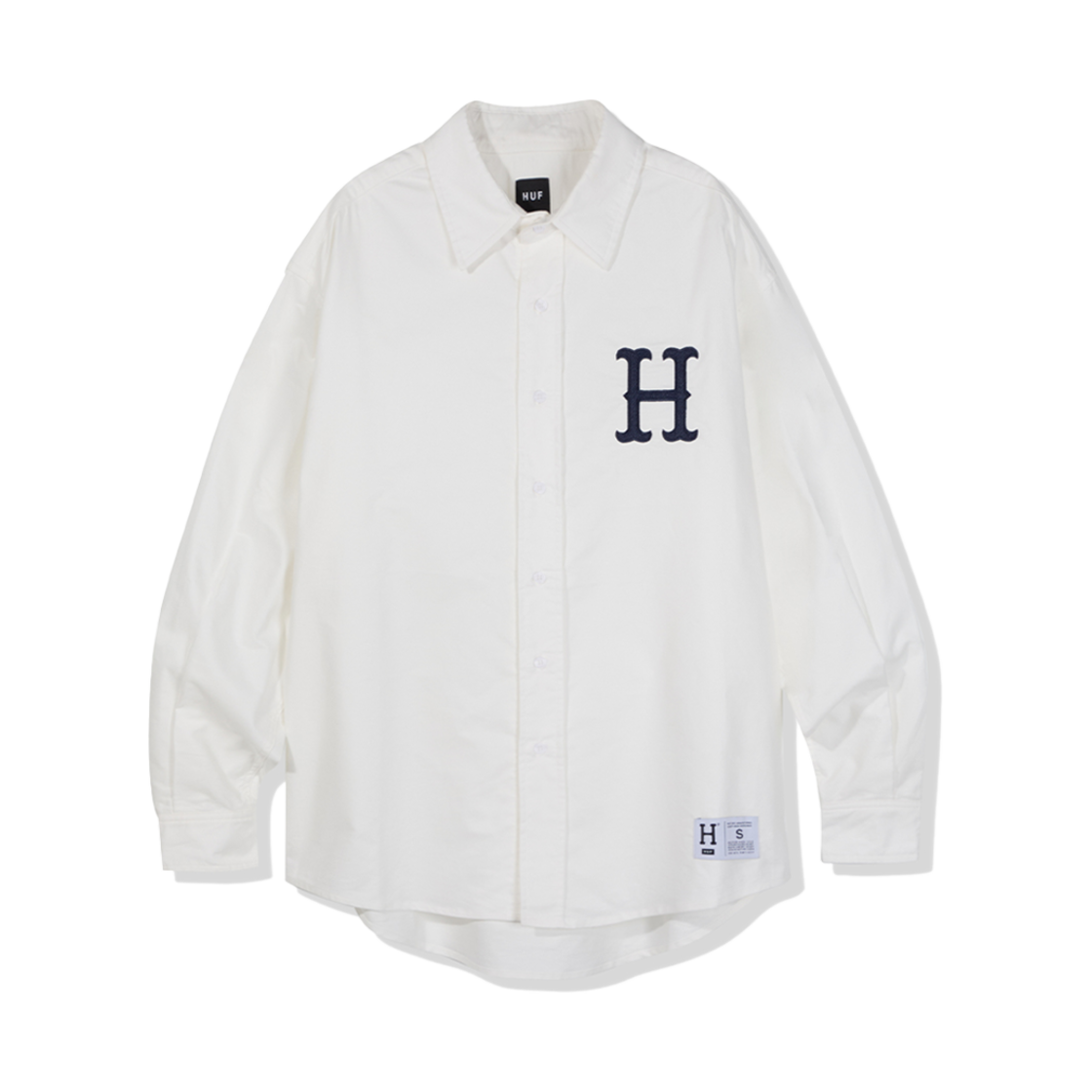 HC3ULSH01WHT HUF H Logo Oxford Shirts White