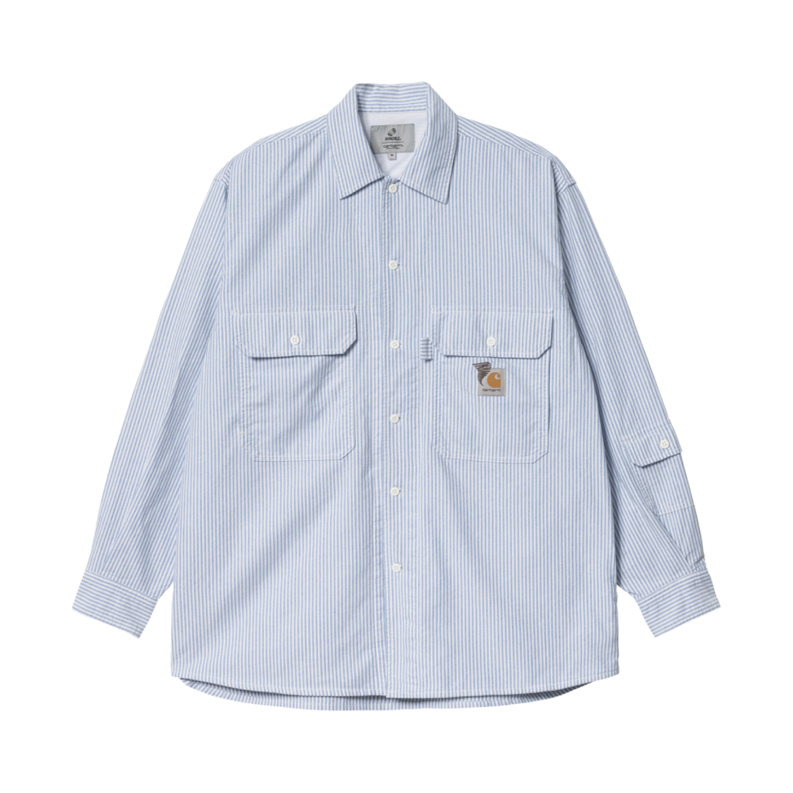 칼하트 WIP x 인빈시블 15 롱슬리브 셔츠 블루 화이트 스트라이프(Carhartt WIP x Invincible 15 L/S Shirt Blue White Stripe) - 1