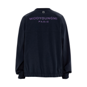 Wooyoungmi Nylon String Long Sleeve Back Logo T-Shirt Navy - 23SS