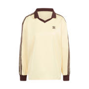 (W) Adidas 3-Stripes Satin Long Sleeve T-Shirt Almost Yellow - KR Sizing