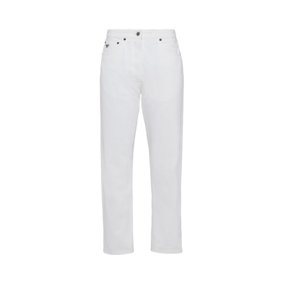 (W) 프라다 파아브 포켓 불 데님 진 화이트((W) Prada Five-Pocket Bull Denim Jeans White) - 1