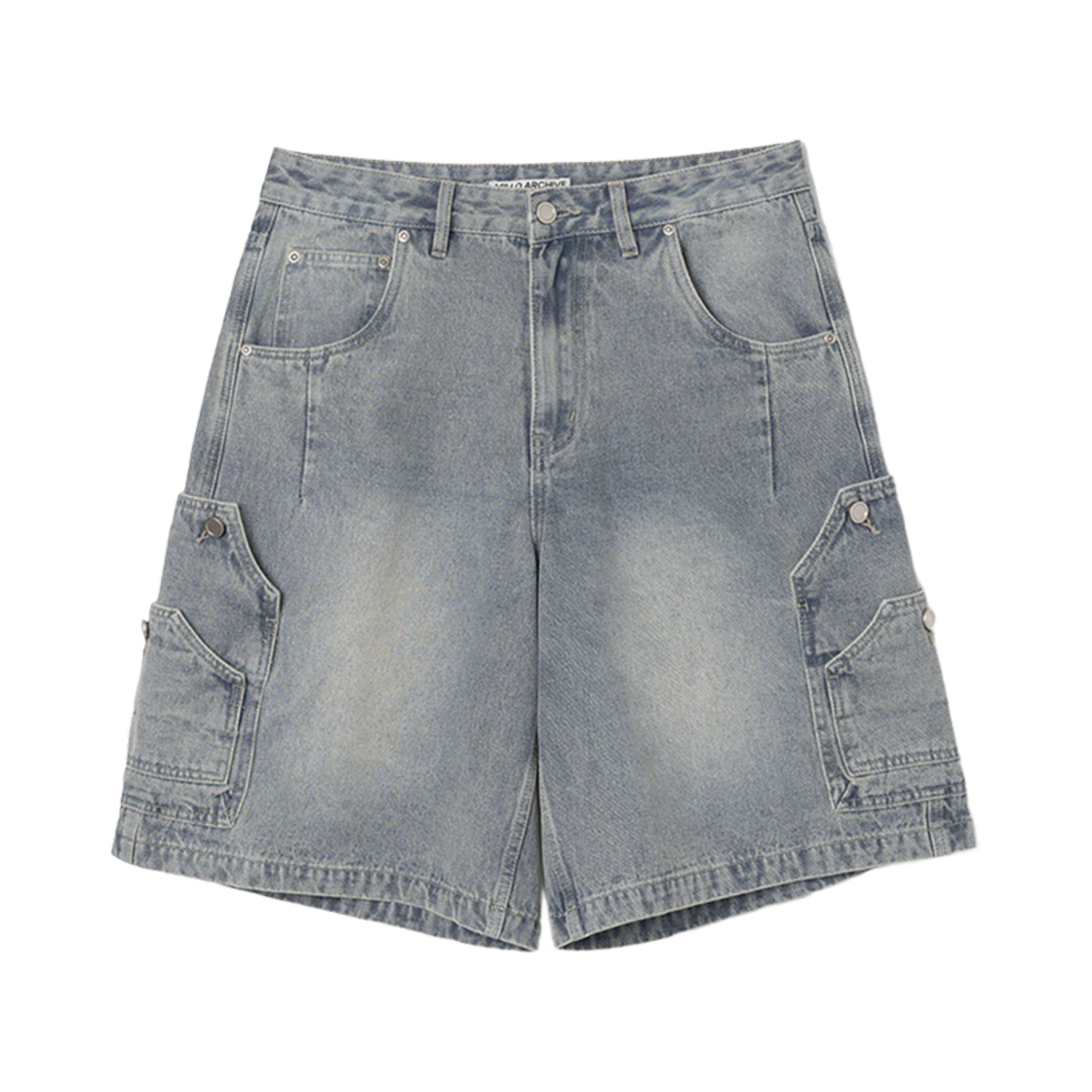 밀로 아카이브 더블 페이드 하프 데님 팬츠 샌드 블루