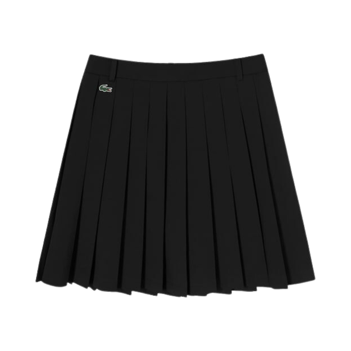 (W) 라코스테 골프 미드 랭스 플리츠 스커트 블랙((W) Lacoste Golf Mid-Length Pleats Skirt Black) - 1