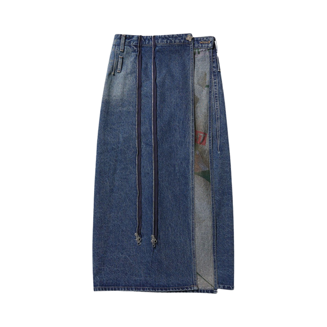 - The Museum Visitor Flower Printed Reversible Lap Skirt