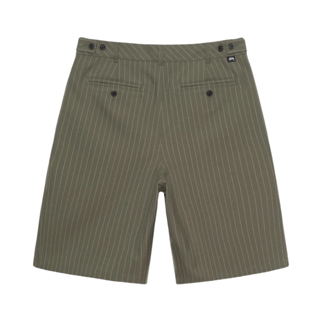 스투시 볼륨 플리티드 스트라이프 쇼츠 올리브(Stussy Volume Pleated Stripe Short Olive) - 2