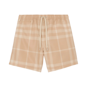 Burberry Check Drawcord Swim Shorts Soft Fawn