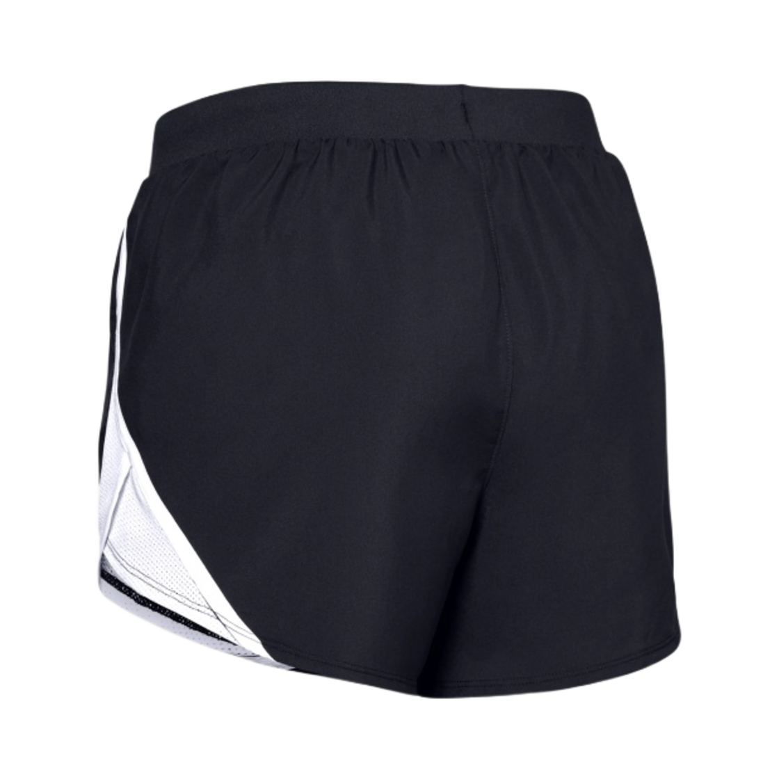 (W) 언더아머 플라이 바이 2 쇼츠 블랙 화이트((W) Under Armour Fly-By 2.0 Shorts Black White) - 2