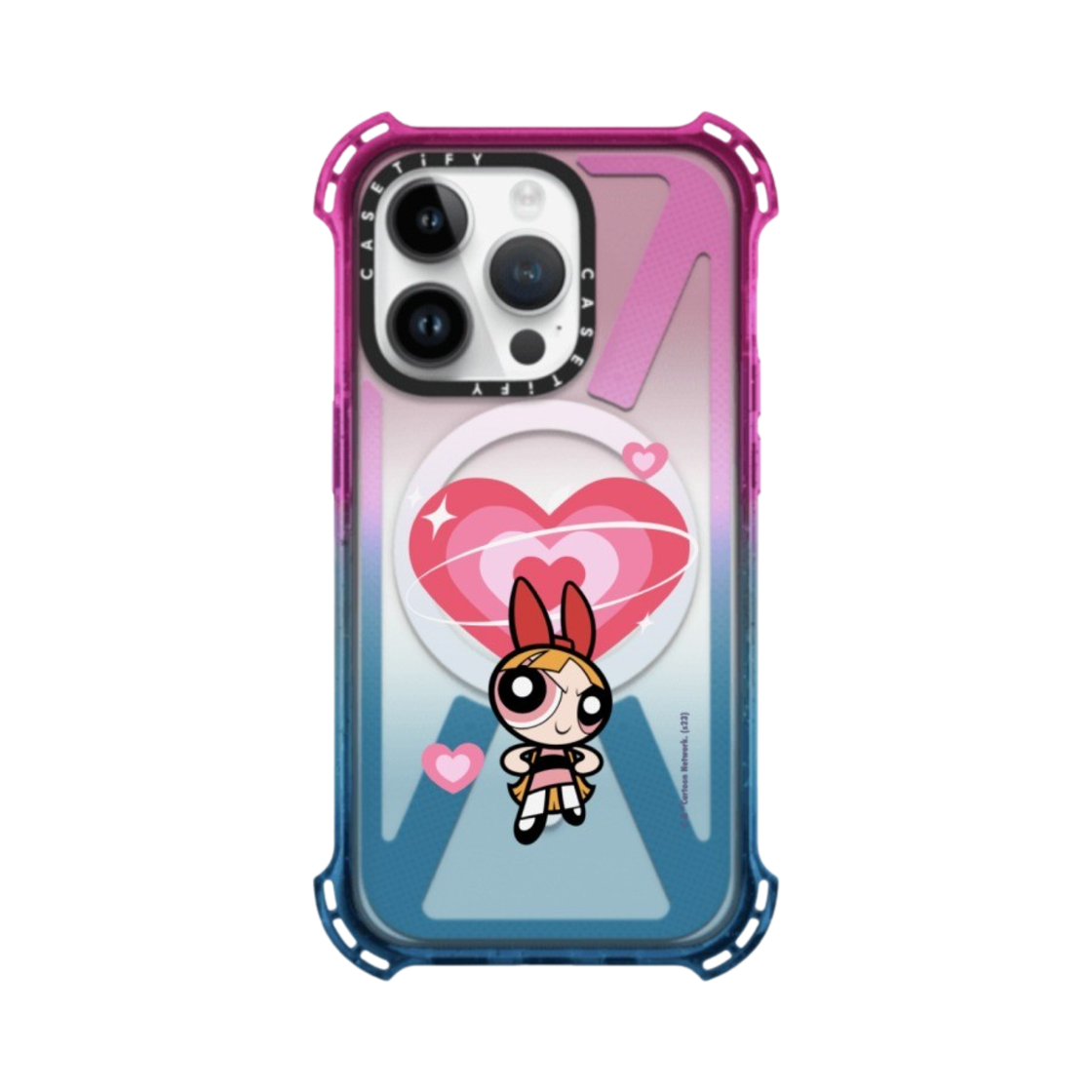 케이스티파이 x 파워퍼프걸 커스텀 아이폰 블라썸 바운스 케이스 반투명 코튼 캔디(Casetify x The Powerpuff Girls Custom iPhone Blossom Bounce Case Sheer Cotton Candy) - 1