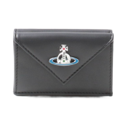 Vivienne Westwood Nappa Envelope Tri-Fold Mini Wallet Black
