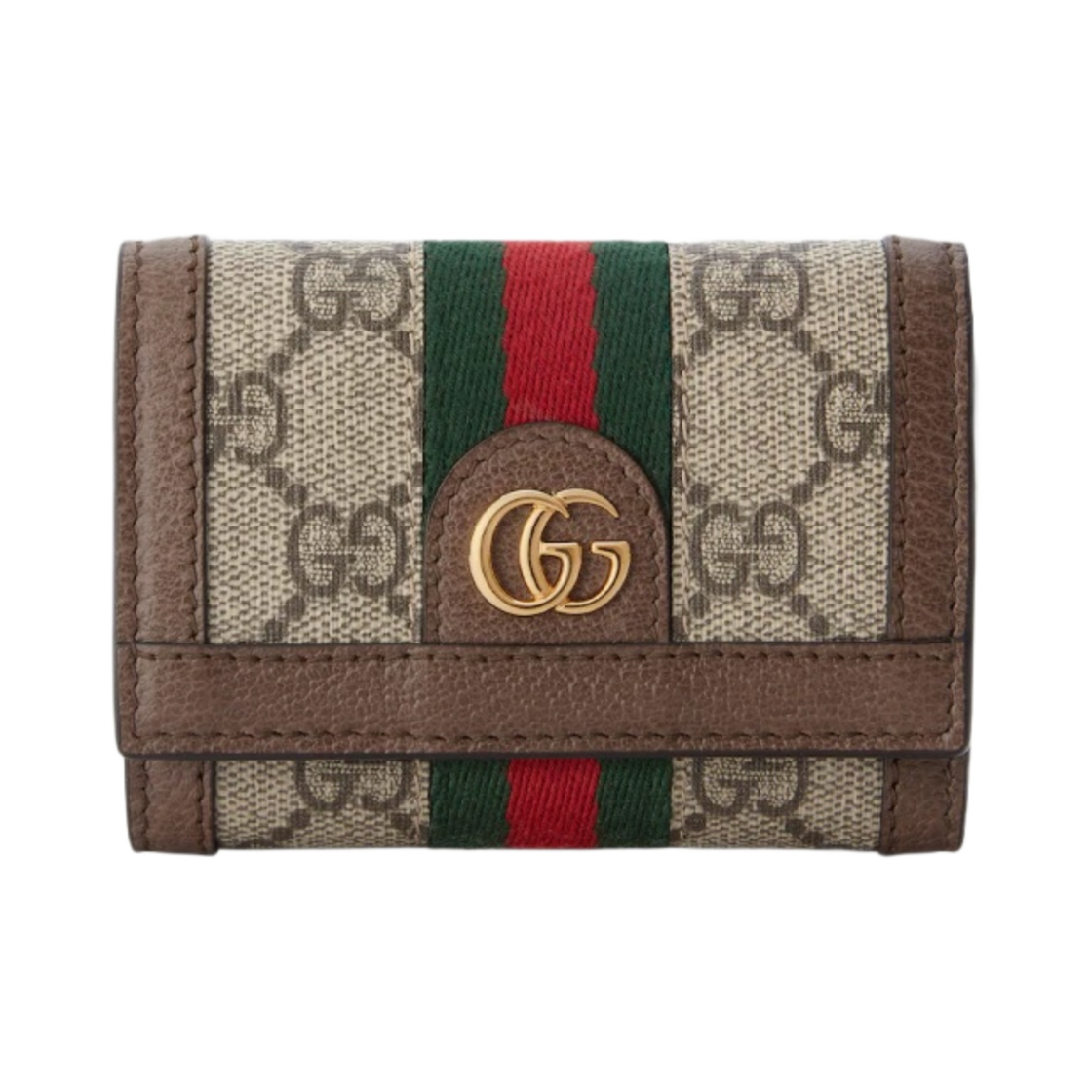 구찌 오피디아 GG 슈프림 캔버스 반지갑 베이지 에보니(Gucci Ophidia GG Supreme Canvas Bi-Fold Wallet Beige Ebony)