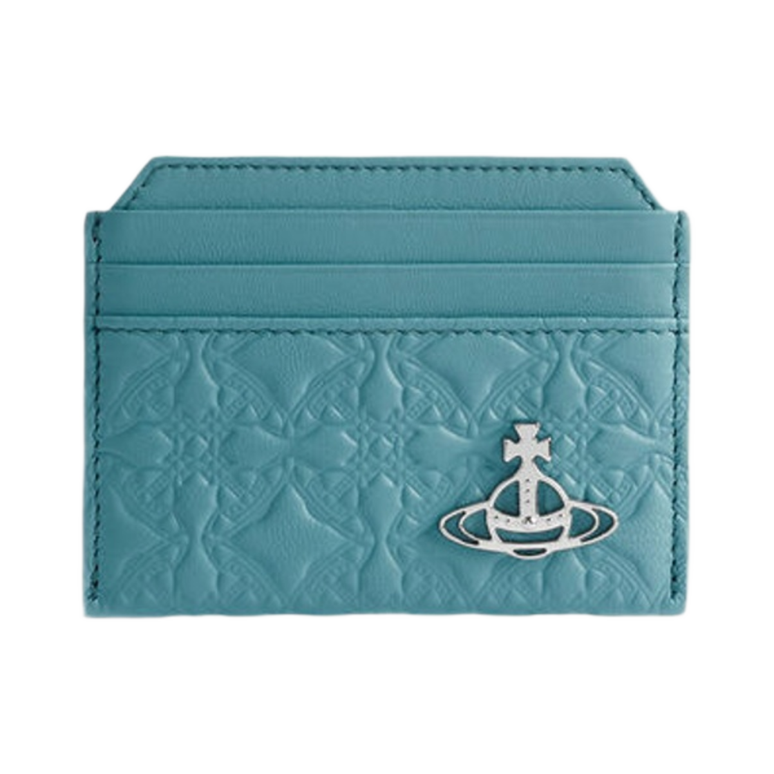 비비안 웨스트우드 엠보스드 슬림 카드 홀더 블루(Vivienne Westwood Embossed Slim Card Holder Blue) - 1