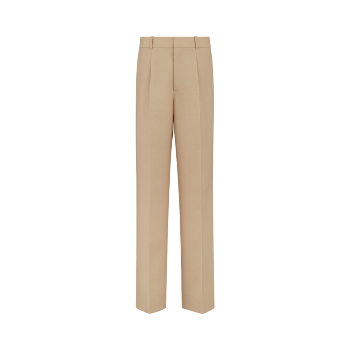 (W) 디올 버진 울 앤 모헤어 와이드 레그 팬츠 베이지((W) Dior Virgin Wool and Mohair Wide Leg Pants Beige) - 1