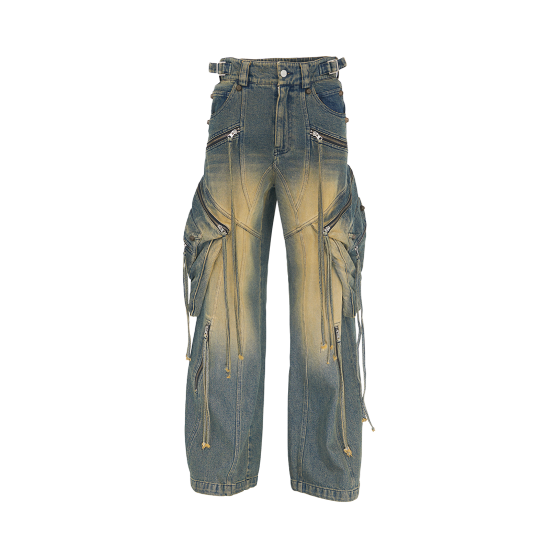 24fw37 Surgery Oblique Cargo Jeans Tin Blue