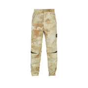 Stone Island 662E1 Dissolving Grid Camo on Econyl Regenerated Nylon Loose Fit Pants Ecru - 24SS