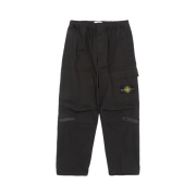 Stone Island 32611 Loose Fit Cargo Pants Black - 24SS