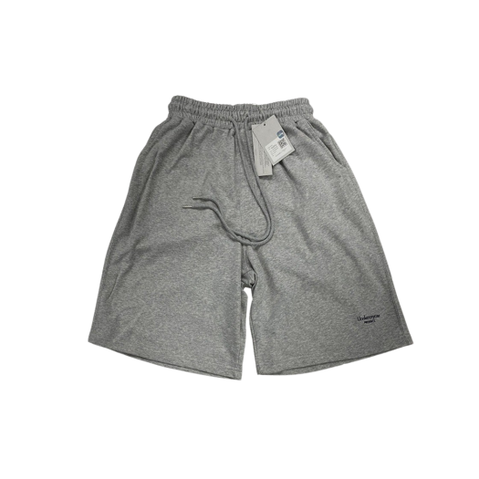 23SSUMCM4MG Undermycar Mu.04 Anti Fxxking Logo Play Oversized Sweat Shorts Melange Gray