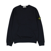 Stone Island 66360 Garment Dyed Malfile Fleece Crewneck Sweatshirt Navy Blue - 22SS