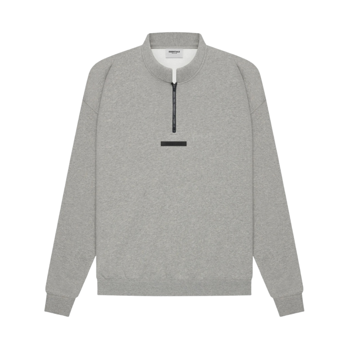 에센셜 모크넥 하프집 헤더 오트밀 - 21SS