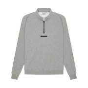 Essentials Mockneck Half-Zip Heather Oatmeal - 21SS