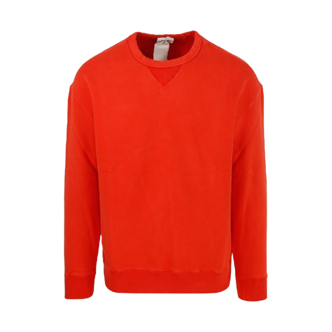 22CTCUF03149-A06455-498 Ten C Garment Dyed Cotton Jersey Sweatshirt Orange