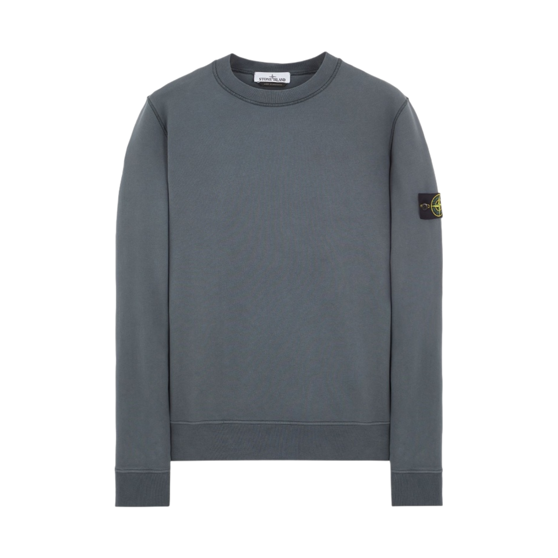 791563051-V0062 Stone Island 63051 Cotton Fleece Garment Dyed Sweatshirt Lead - 23FW