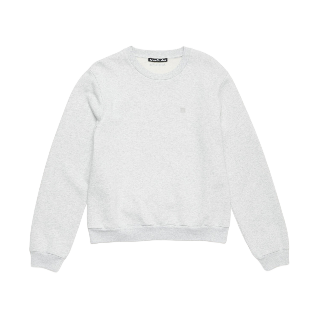 (W) 아크네 스튜디오 크루 넥 플리스 스웨터 페일 그레이 멜란지((W) Acne Studios Crew Neck Fleece Sweater Pale Grey Melange) - 1