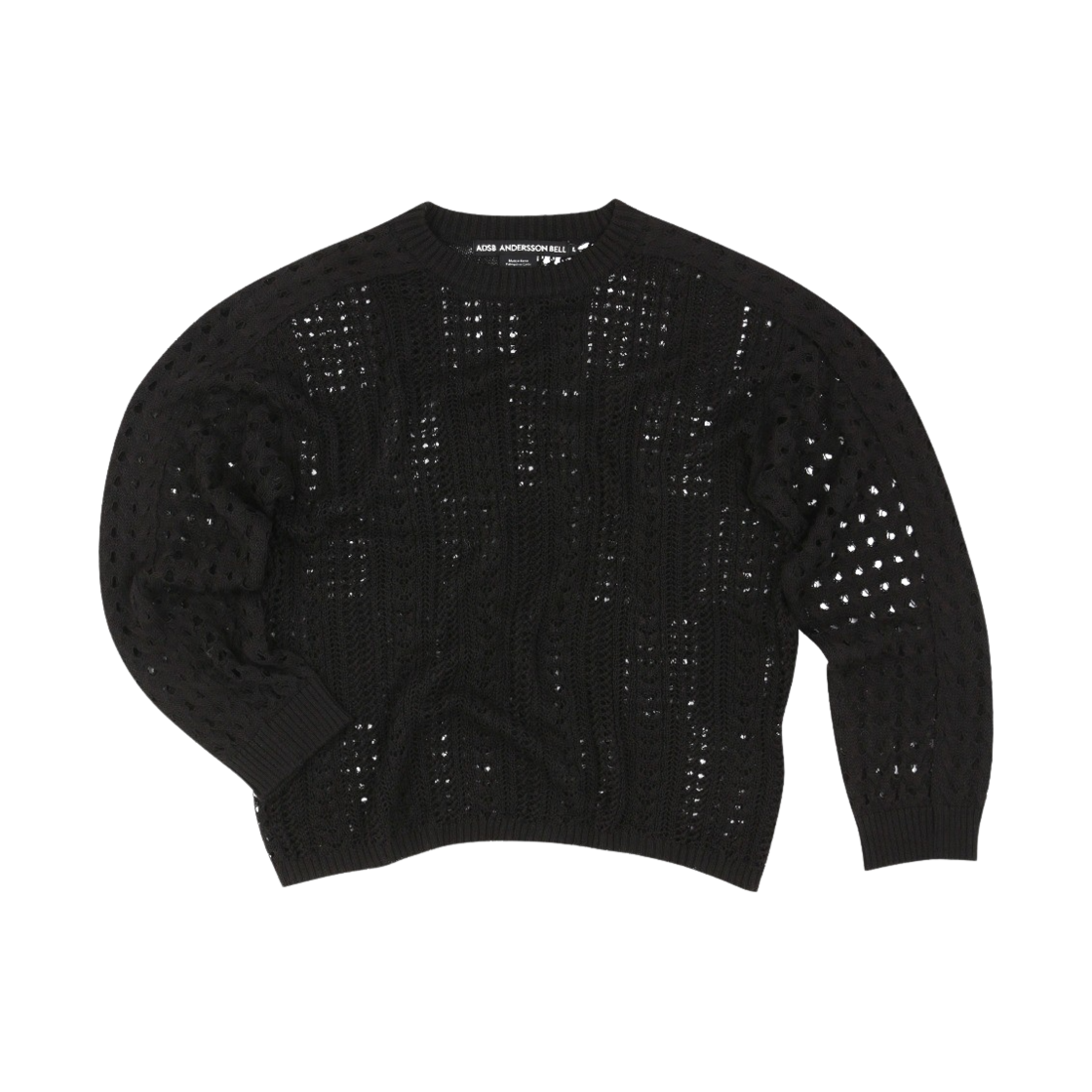 [KREAM 단독] ADSB 앤더슨벨 로드리 크루넥 스웨터 블랙([KREAM 단독] ADSB Andersson Bell Rodri Crew-Neck Sweater Black)