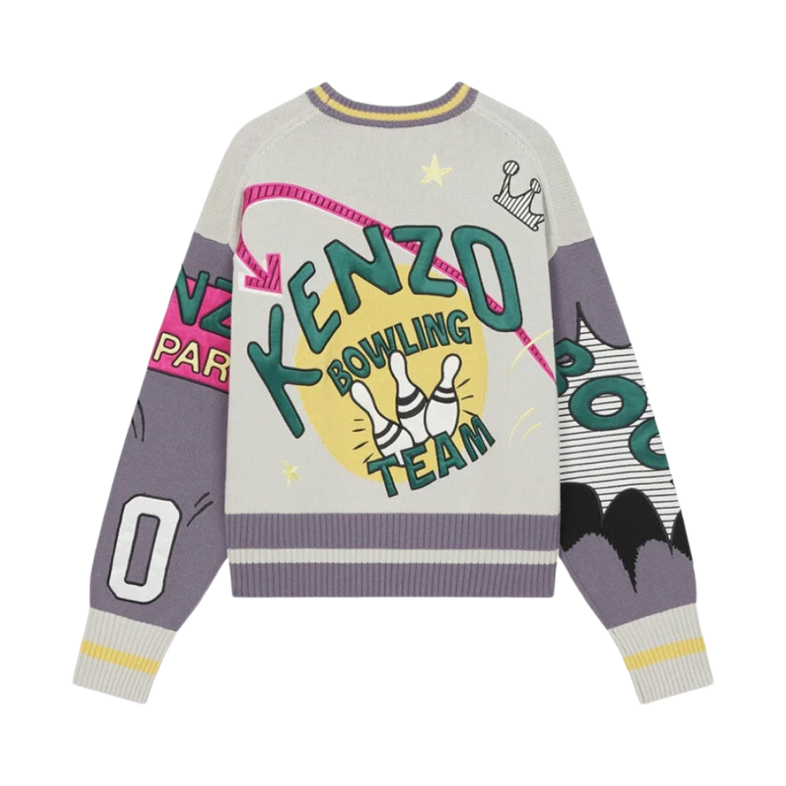 겐조 볼링 엘리펀트 메리노 울 점퍼 위스테리아(Kenzo Bowling Elephant Merino Wool Jumper Wisteria) - 2