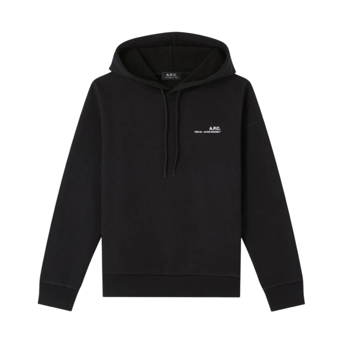 (W) 아페쎄 아이템 후드 블랙((W) A.P.C. Item Hoodie Black) - 1