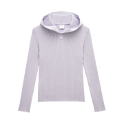 Courreges Hoodie Basic Sides Lavande Fonce
