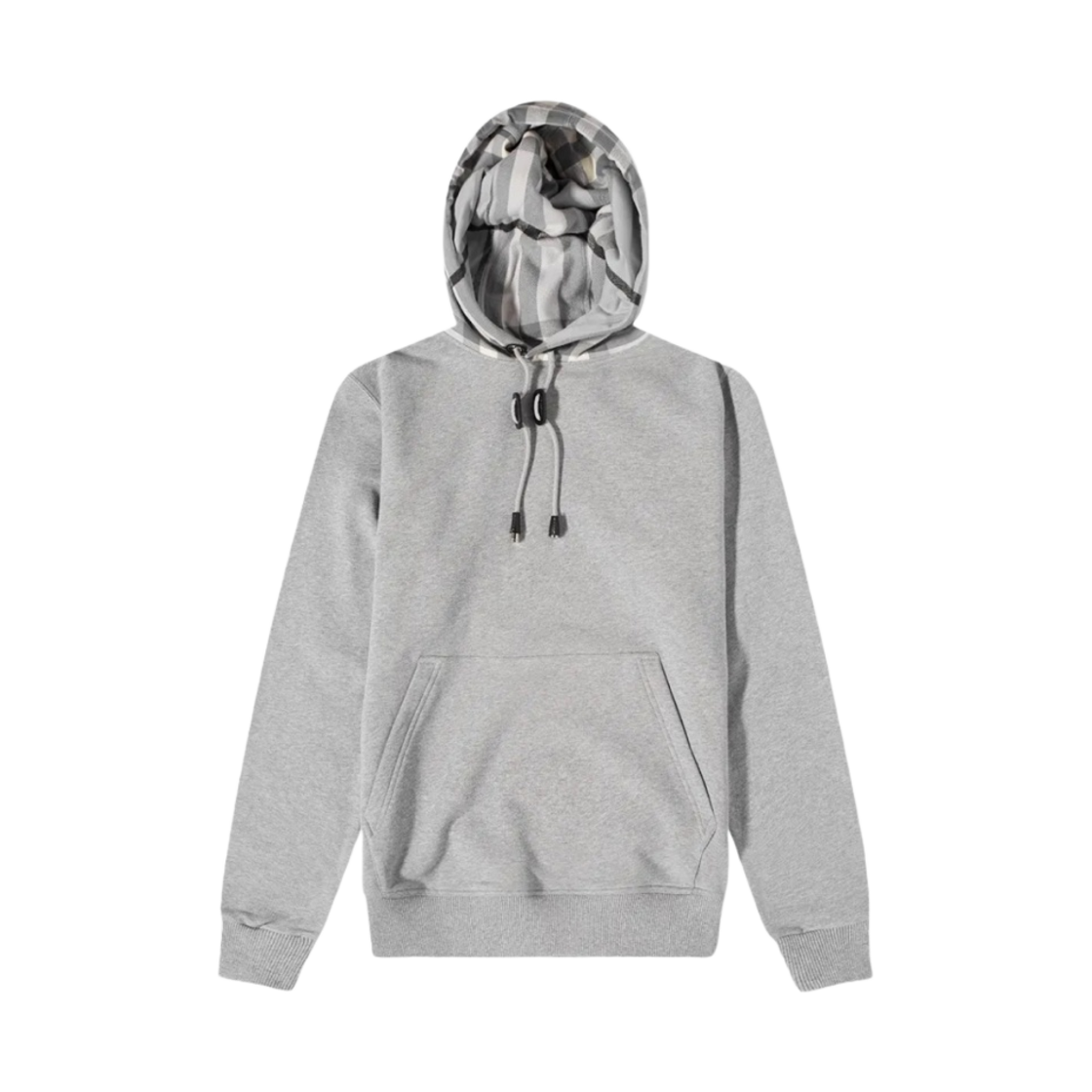 버버리 사무엘 체크 후드 페일 그레이 멜란지(Burberry Samuel Check Hoodie Pale Grey Melange) - 1