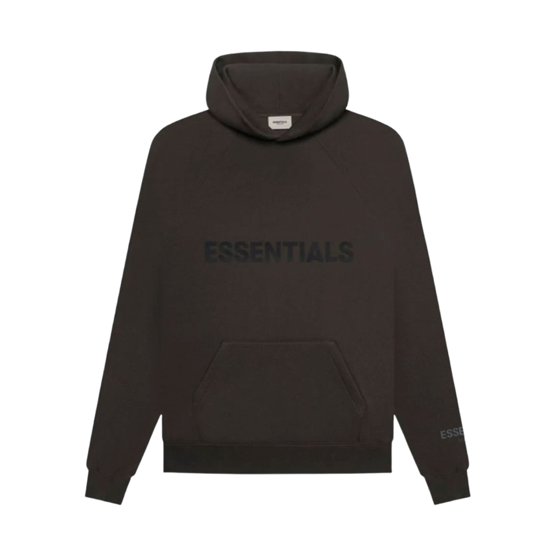 エッセンシャルズ 3D シリコン アップリケ プルオーバー フーディー 에센셜 3D 실리콘 아플리케 풀오버 후드 웨더드 블랙 - 20FW
