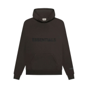 Essentials 3D Silicon Applique Pullover Hoodie Weathered Black - 20FW
