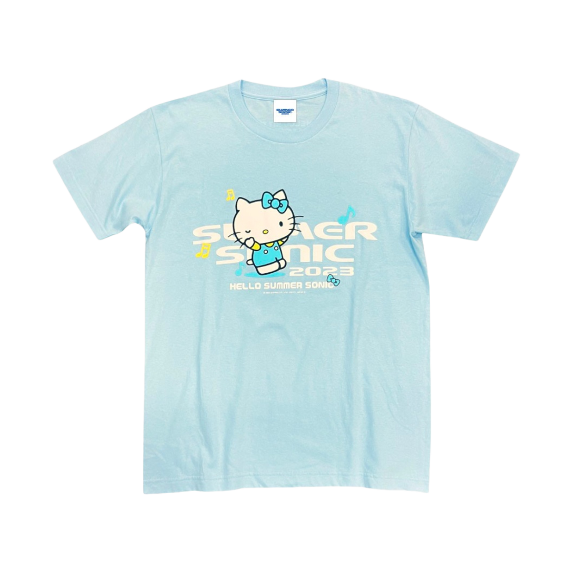 섬머소닉 x 헬로 키티 티셔츠 라이트 블루(Summer Sonic x Hello Kitty T-Shirt Light Blue)